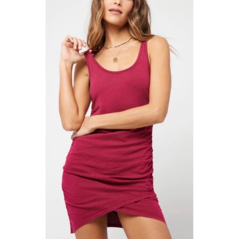 NWT L Space Wildwood Mini Bodycon Revolve Dress with Ruched Sides ($110) Size XS